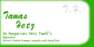 tamas hetz business card